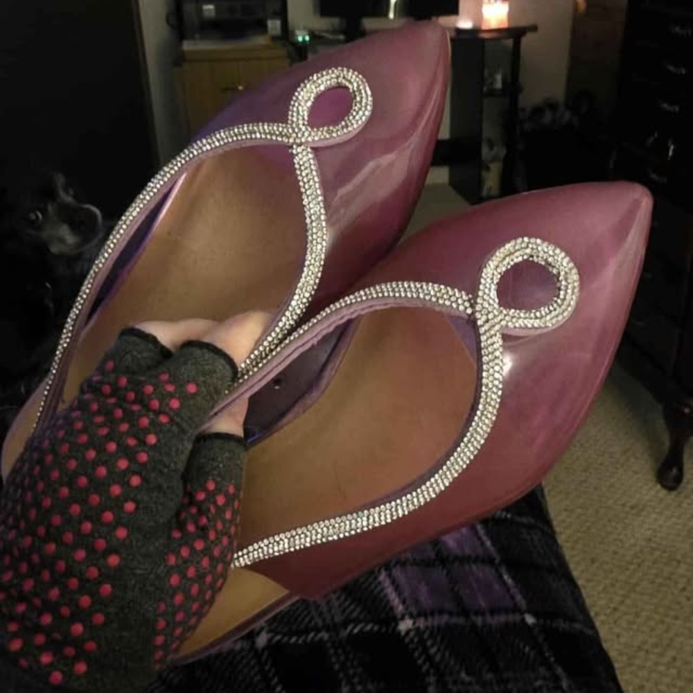 Torrid Purple Heels with Rhinestone Accents